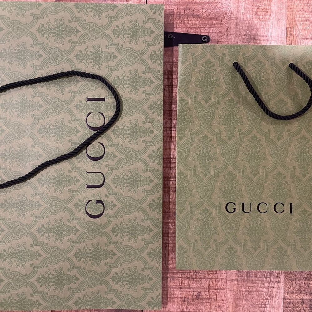 3 Gucci Shopping Bags for Interior Decor Staging